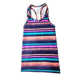 Ivivva by lululemon girls Striped Racerback Tank Top Size 6